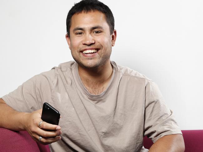 Embargoed for SMART DAILYProduct specialist Noa Yap, 26, recently switched telco providers saving himself $45 a month on his phone bills. He switched from paying $70 per month with Vodafone to $25 per month or $300 per year with Boost Mobile. Pictured at work in Belrose. Picture: Jonathan Ng