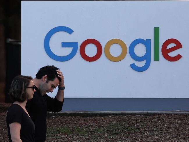 The stock price of Google’s parent company, Alphabet Inc., took a hit after new broke of the potential forced sale. Picture: AFP