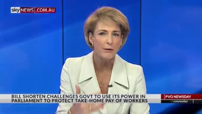 Michaela Cash says Bill Shorten's stance on penalty rates is 'hypocrisy at its greatest'  