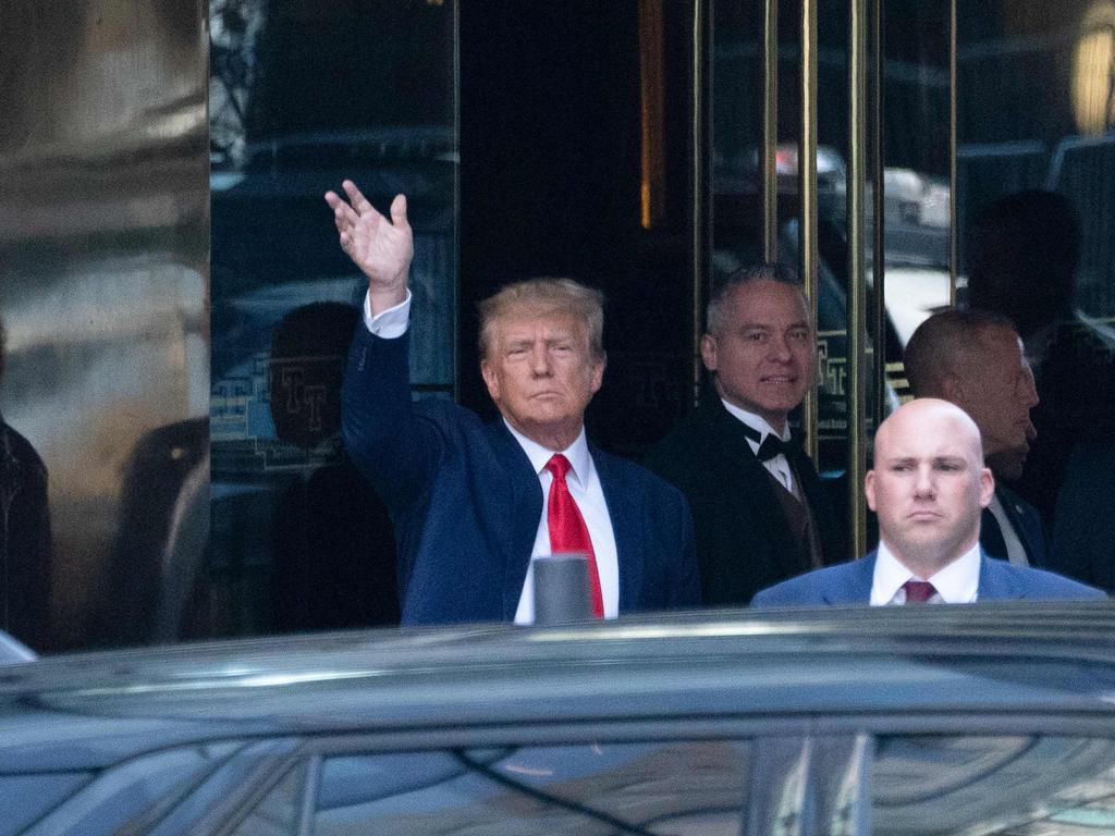 Former US president Donald Trump arrives at a New York court. Picture: AFP