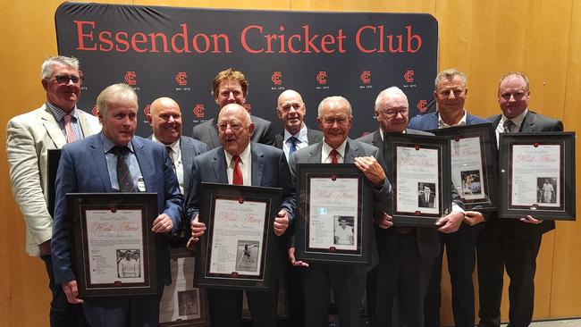 Essendon Hall of Fame inductees and recipients. Picture: Ben Higgins