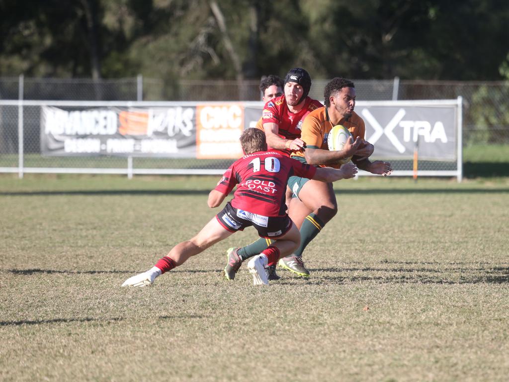 GCDRU grand final rematch, round 9. Surfers Paradise Dolphins v Griffith Uni Colleges Knights. June 8 2024, picture: Richard Gosling