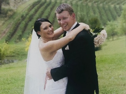 Alison and Ben on their wedding day.