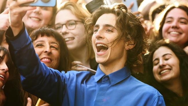 Chalamet is a rising star of his generation, having been nominated for an Oscar at the age of 22 for Call Me By Your Name. Picture: Brendon Thorne/AAP Image