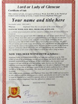 are established titles real heres what you need to know my lord - the touchback on does owning land in scotland make you a lord