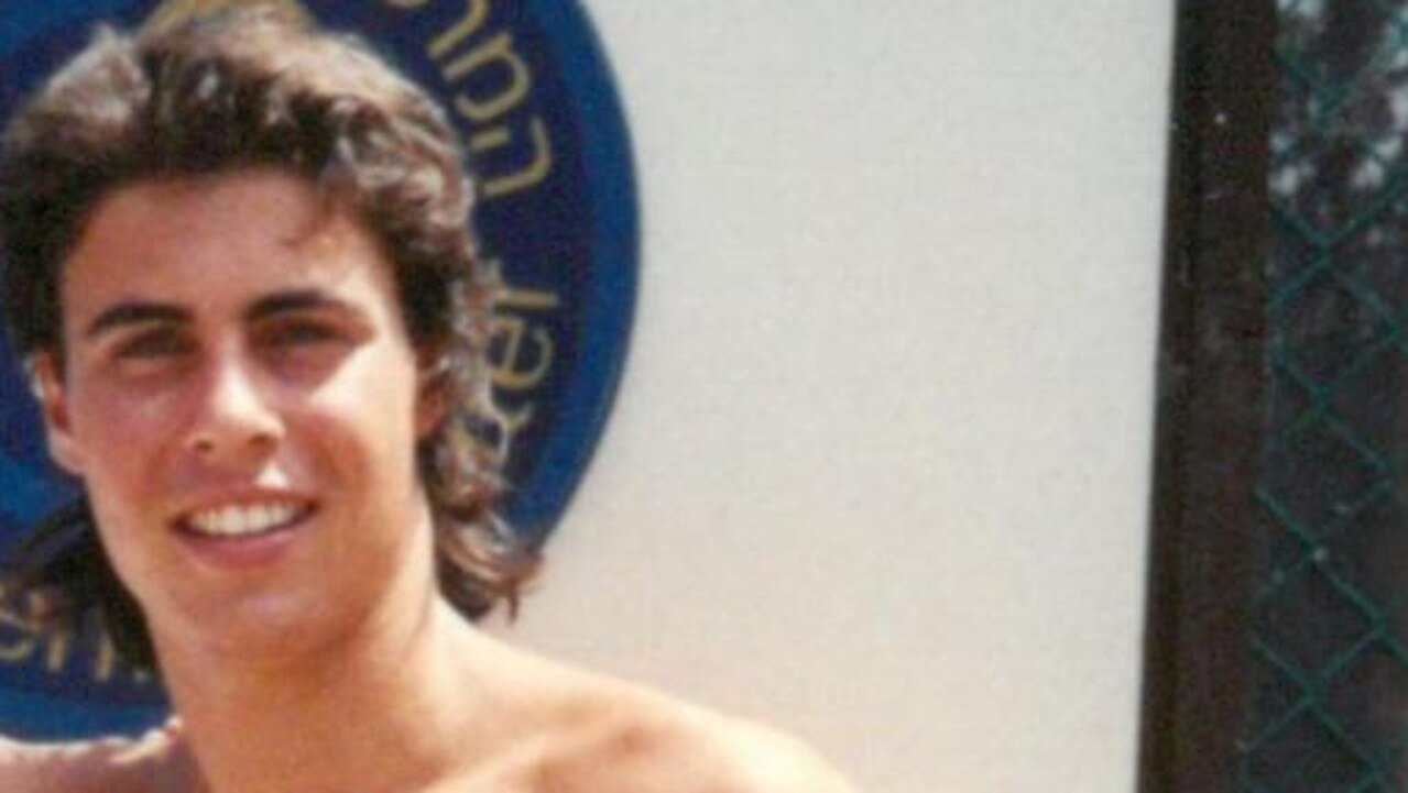 Josh Frydenberg sporting a mullet hairstyle during his tennis playing days.