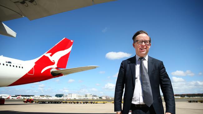 Qantas chief executive Alan Joyce pictured at Sydney Airport. (Picture: Richard Dobson)