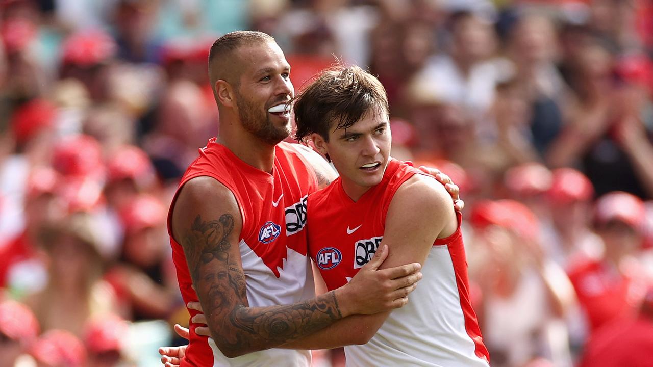 Lance Franklin and Logan McDonald proved to be a dangerous forward pairing. Picture: Getty Images