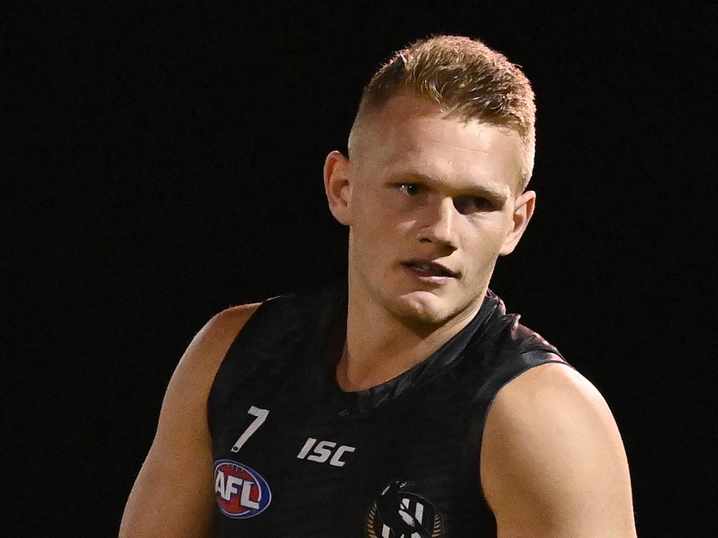 Adam Treloar of the Magpies.