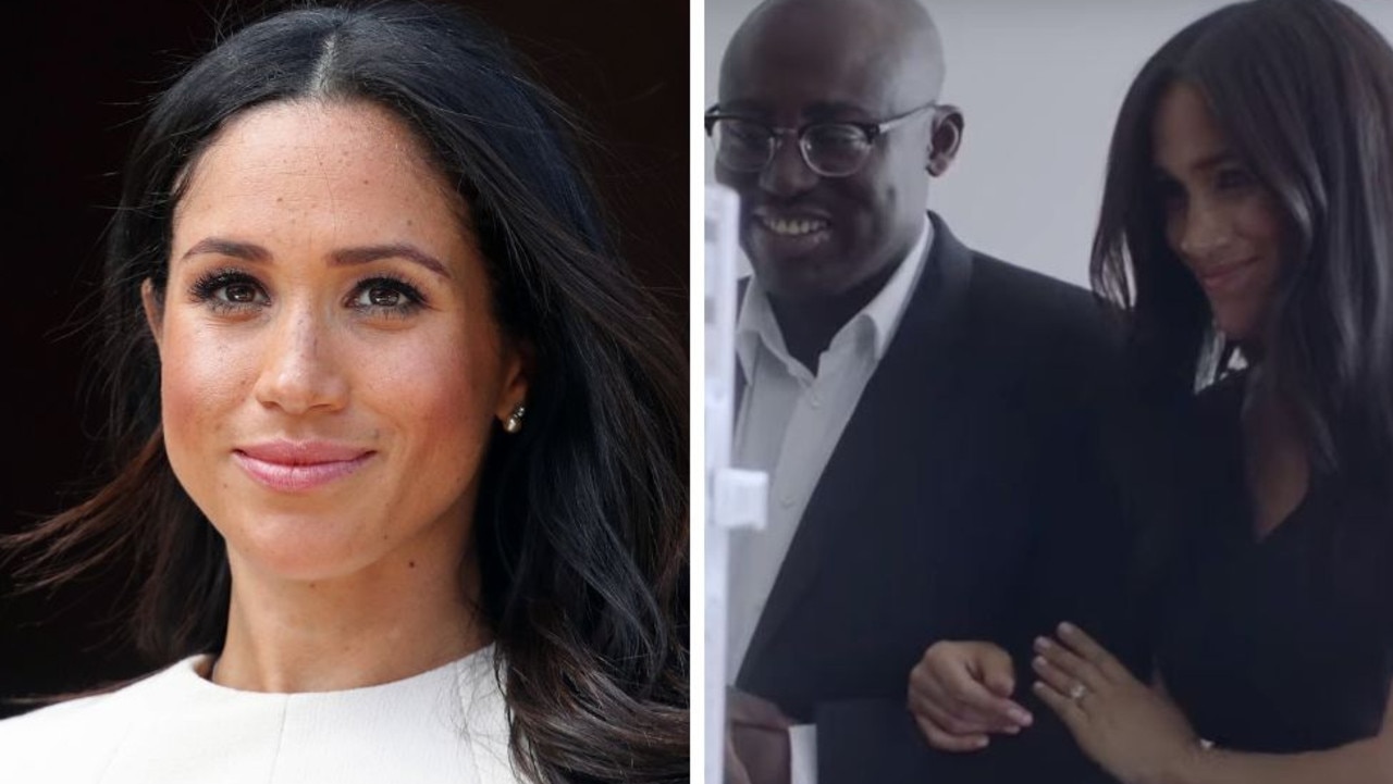 Meghan with Vogue editor Edward Enninful. Picture: Chris Jackson/Getty Images; Vogue