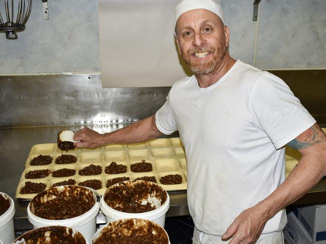 Colin Hogan is the pastry chef at Proserpine Pies and Pastries. Picture: Kirra Grimes