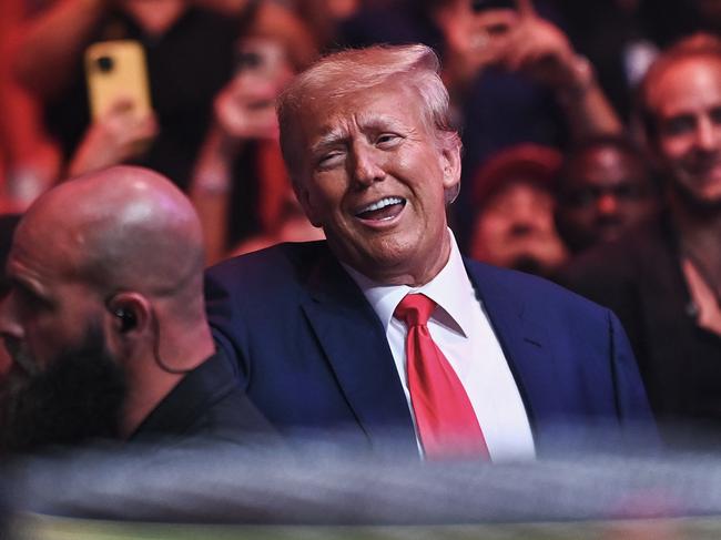 Former President Donald Trump attends UFC 287 at the Kaseya Center in Miami, Florida. Picture: AFP