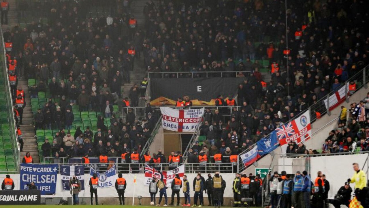 A section of the Chelsea away support were condemned for anti-Semitic chants