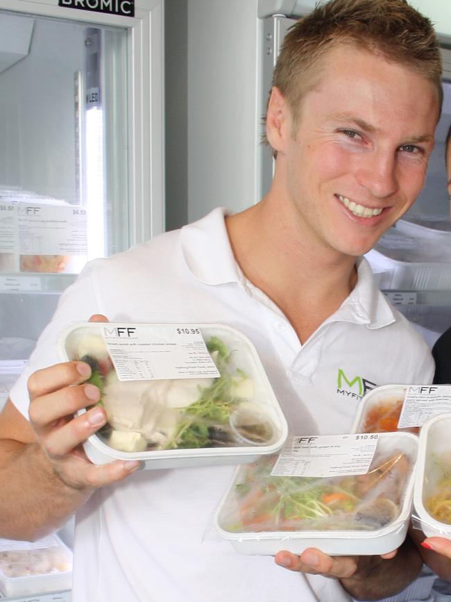 Lance Giles at the opening of My Fit Fridge in Carrara in 2012. Picture: Katrina Jones.