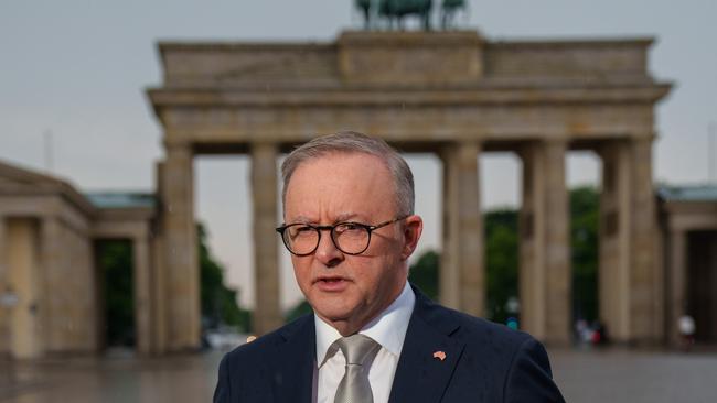 Australian Prime Minister Anthony Albanese in Berlin.