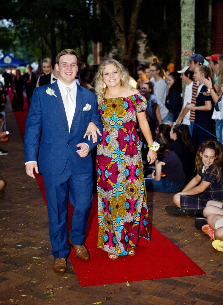 ( From left ) Tom Wagner and Lauren Bougoure. Fairholme College formal. Wednesday Mar 29, 2017. Picture: Nev Madsen