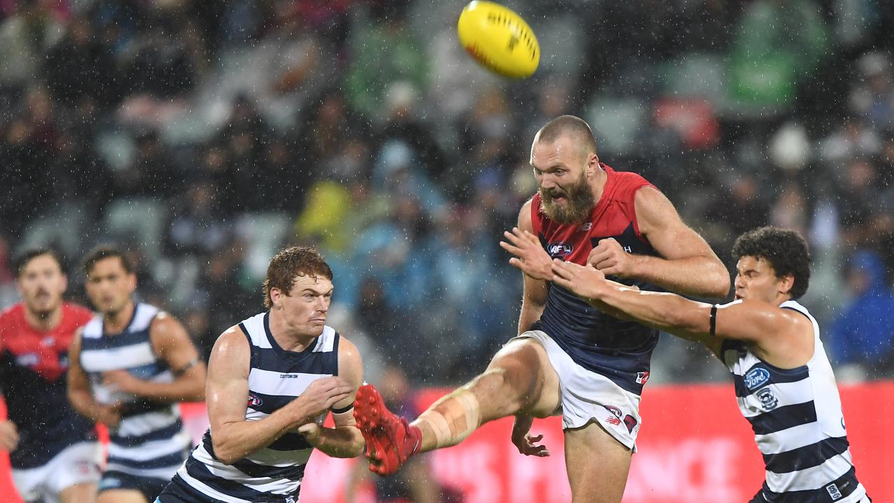 Melbourne had a number of rushed forward 50 entries. Picture: AAP Images 