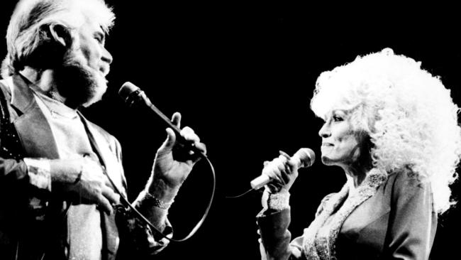 Karoke classis ... Kenny Rogers and Dolly Parton were both fond of big hair.