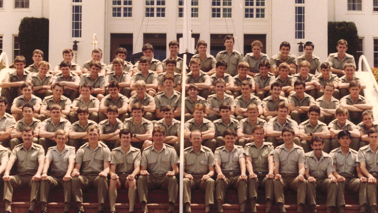 Matthew Opie, third row, sixth from right, at Duntroon. Picture: Supplied