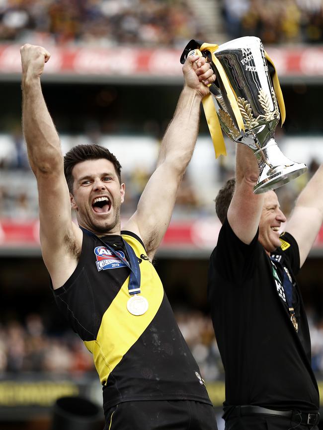 Premierships aren’t the only measure of success, says Trent Cotchin. (Photo by Ryan Pierse/AFL Media/via Getty Images )