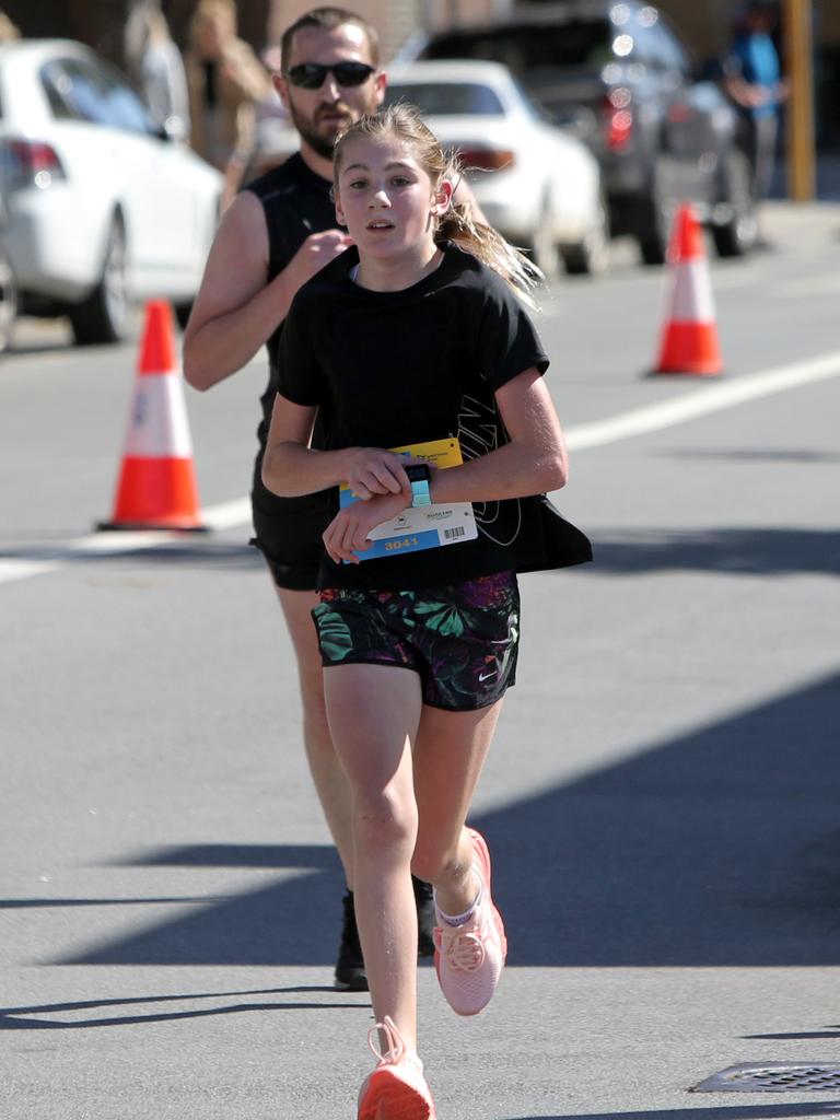 Competitors cross the finish line in the Race to the Taste. Picture: PATRICK GEE