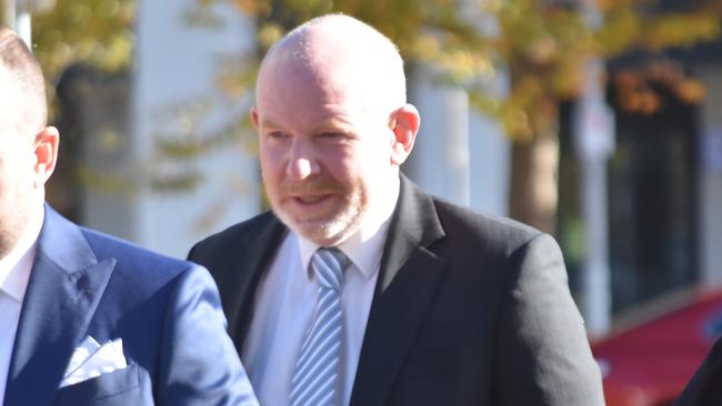 Stephen Leonard Mitchell entering the ACT Supreme Court.