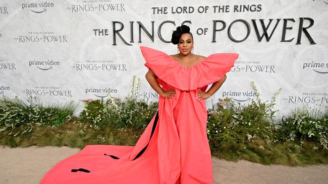 The Rings of Power actress Sophia Nomvete attends "The Lord of the Rings: The Rings of Power" World Premiere at Odeon Luxe Leicester Square in London, England. (Photo by Jeff Spicer/Jeff Spicer/Getty Images for Prime Video )