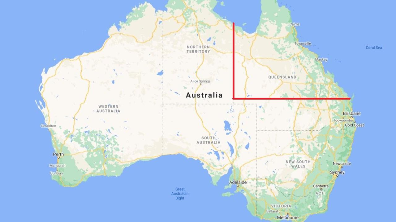 A plan to carve a new state into map of Australia is gaining traction. Picture Google Maps