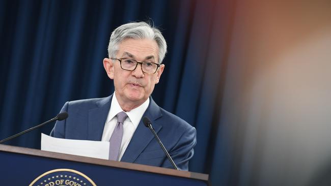 US Federal reserve chairman Jerome Powell. Picture: AFP