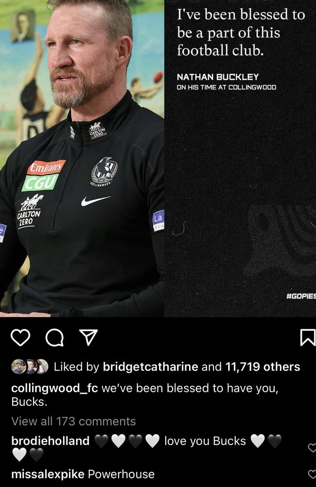 Alex Pike’s tribute to Nathan Buckley