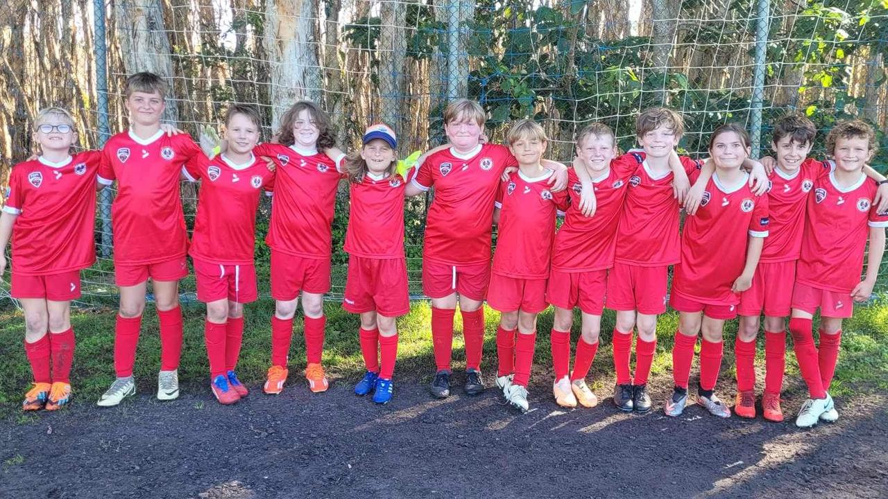 The Nambour Yandina United U10 Owls (from left) Julian, Josh, Deveraux, Connor, Arlo, Austin, Jordi, Nate, Rylie, Ava, Cooper, and Harlow.