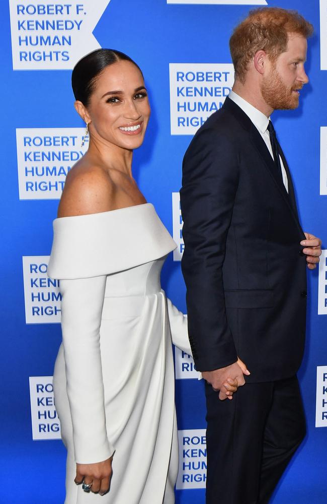 Prince Harry and Meghan Markle’s last dual public outing was at the 2022 Robert F. Kennedy Human Rights Ripple of Hope Award Gala on December 6, 2022. Picture: ANGELA WEISS / AFP