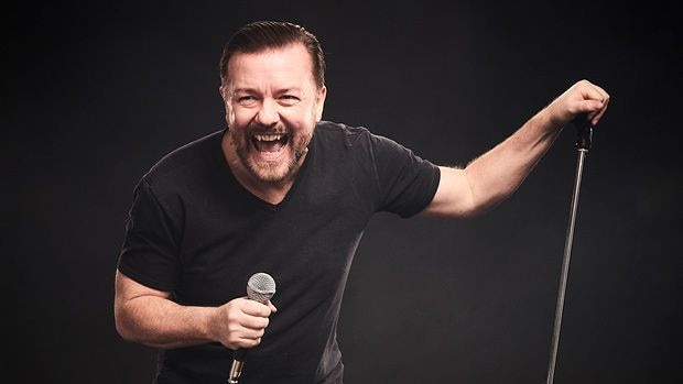 Ricky Gervais in a promotional photo for his first special, <i>Humanity.</i> Picture: Netflix