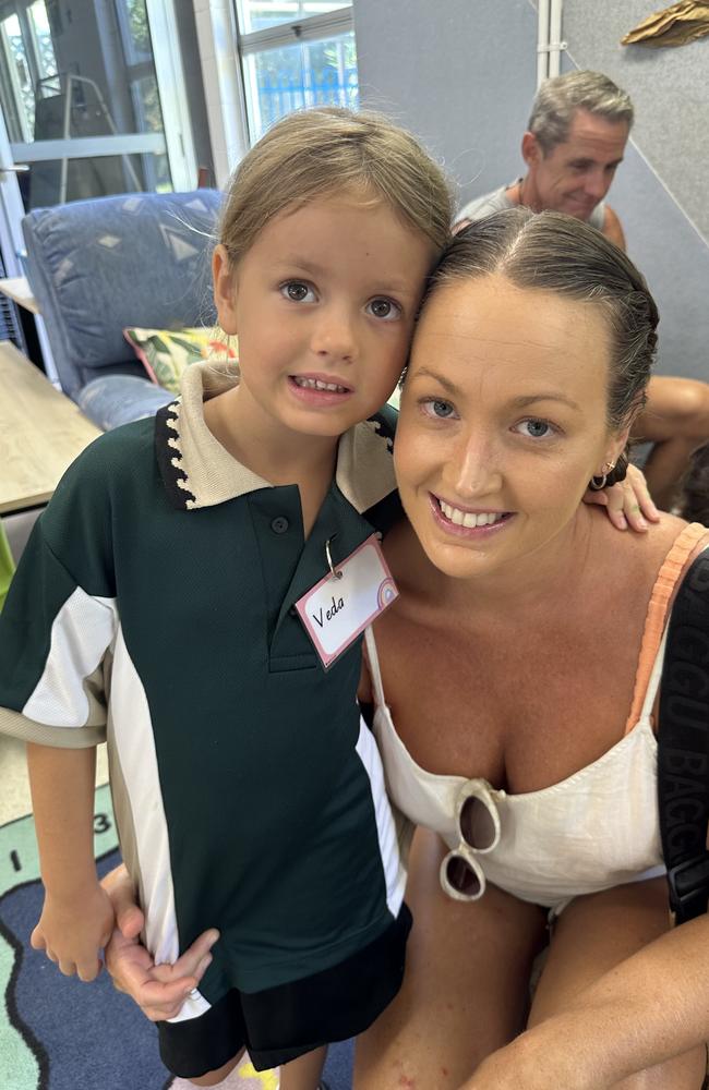 Veda's first day of prep at Currimundi State School. Prep first day, Sunshine Coast, 2024. Picture - Madeline Grace.