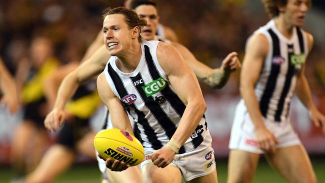 Tom Langdon in action for Collingwood.