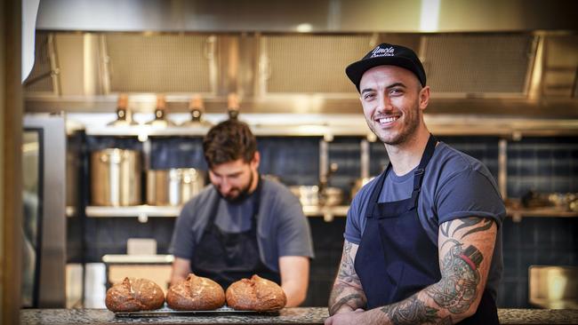 Leigh Street Wine Room co-owner Nathan Sasi inside the restaurant. Picture: Mike Burton