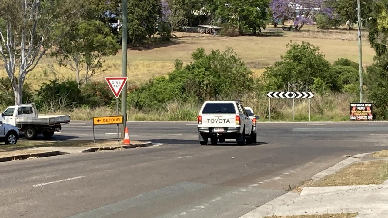 Police said the man was travelling south along Brisbane Rd when his car left the road, struck a concrete culvert, hit a tree and then flipped onto its roof.