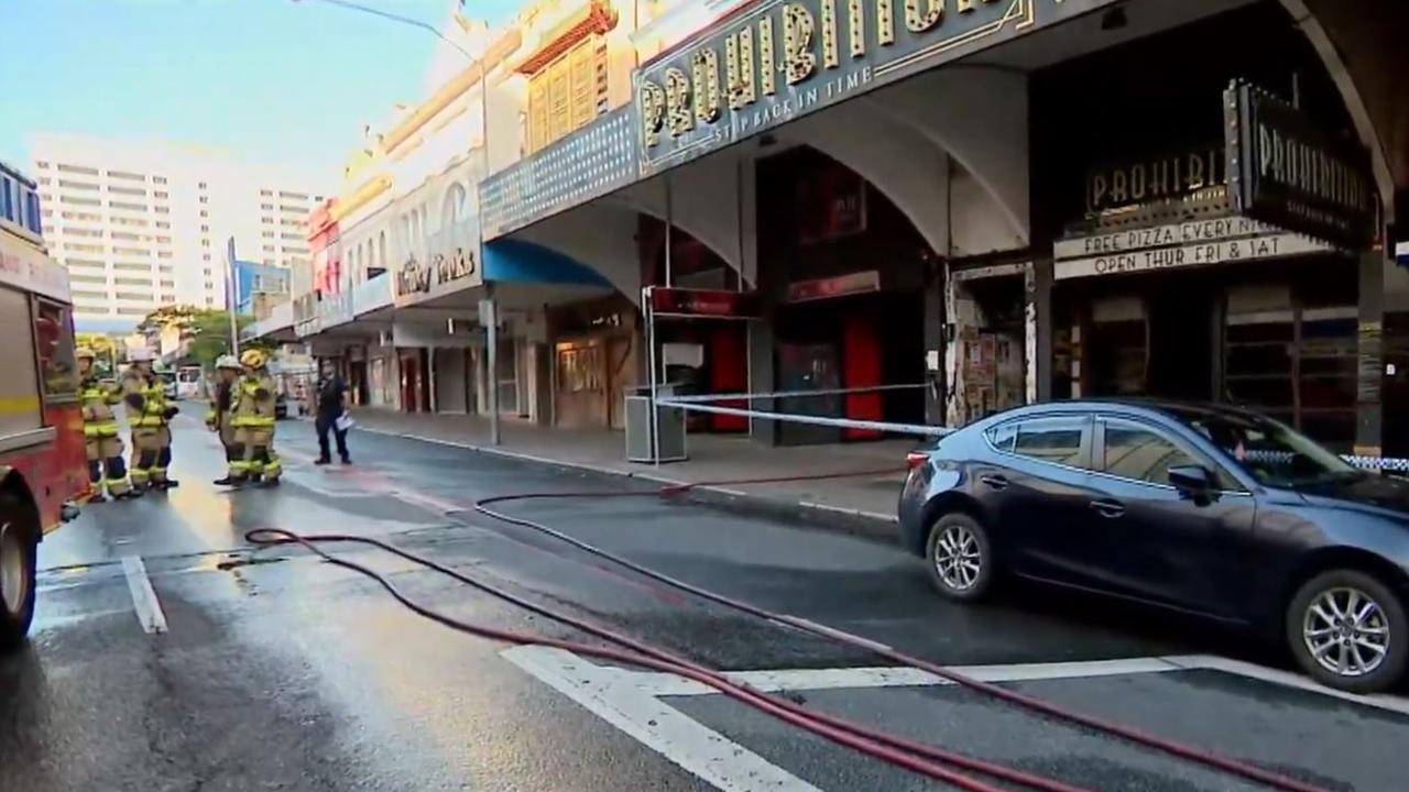 Firefighters on the scene Thursday morning. Picture: 9 News