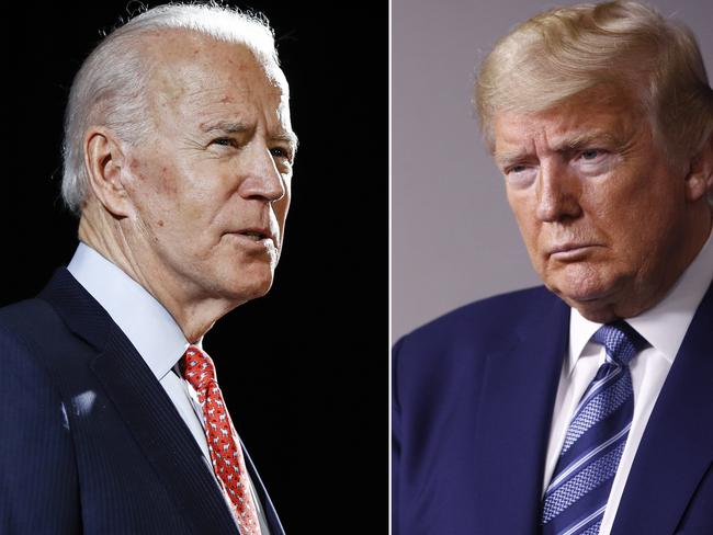 Mr Biden now faces an awkward law and order campaign against Mr Trump. Picture: AP