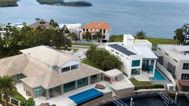 Ali Mian and Edin Kara sold this impression mansion at 1-3 Knightsbridge Parade East, Sovereign Islands, for $5.5 million.