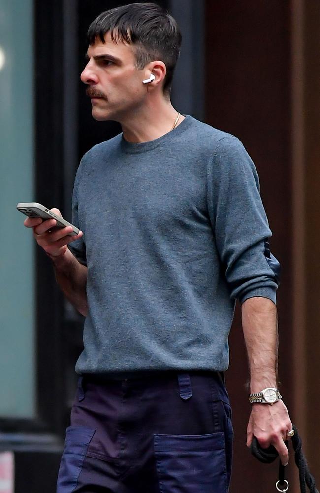 Quinto was spotted in NYC taking his dog for walk. Picture: :TheImageDirect.com