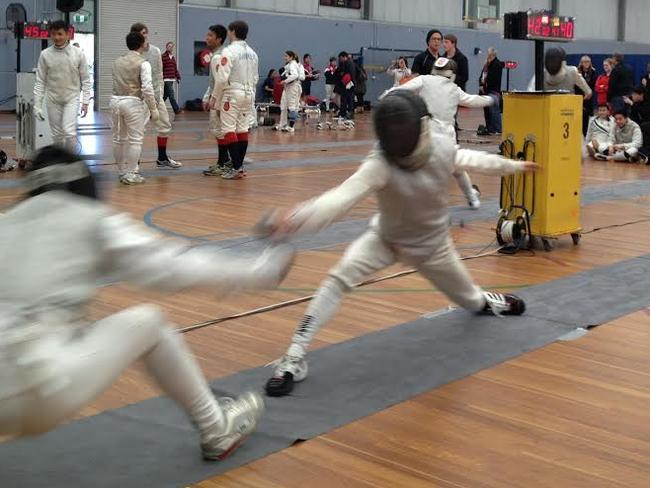 Dominic Au-Yeung (right) in action at the tournament.