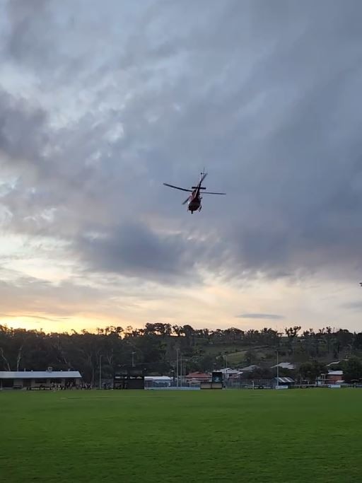 The boy was flown to hospital on Monday afternoon. Picture: Simon Scottney-Turbill