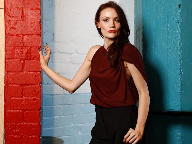 DAILY TELEGRAPH NOVEMBER 7, 2024. Actor Anna Samson pictured at the Belvoir Theatre in Surry Hills where she is currently in a theatre production called August: Osage County. Picture: Jonathan Ng