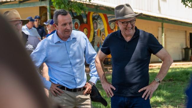 Anthony Albanese and WA Premier Mark McGowan in the northern Kimberley. Picture: NCA Newswire