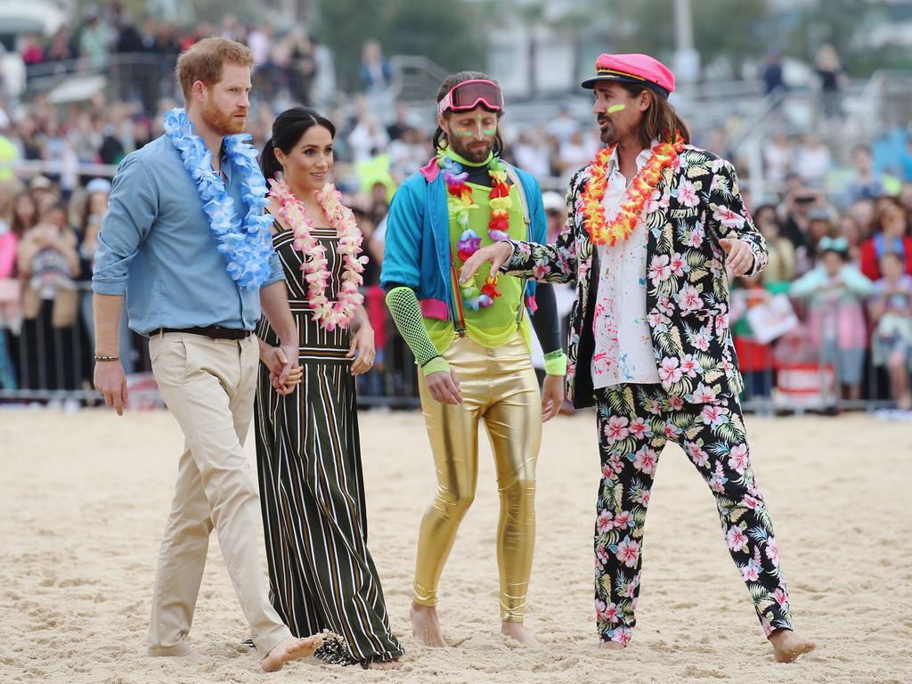 The Duke and Duchess of Sussex, Prince Harry and Meghan Markle visit Bondi beach to take part in the 