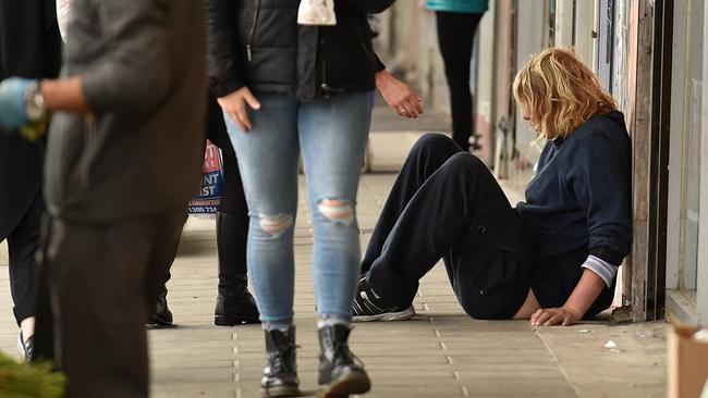 This man was found back on Richmond’s Victoria Street 40 minutes after being taken away by ambulance. (Pic: Jay Town)