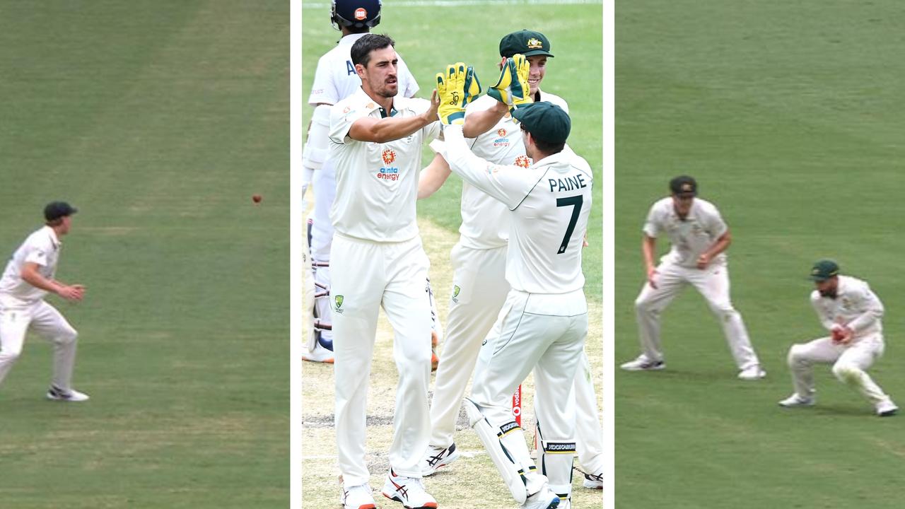 Third time was the charm for Mitchell Starc on day three at the Gabba.