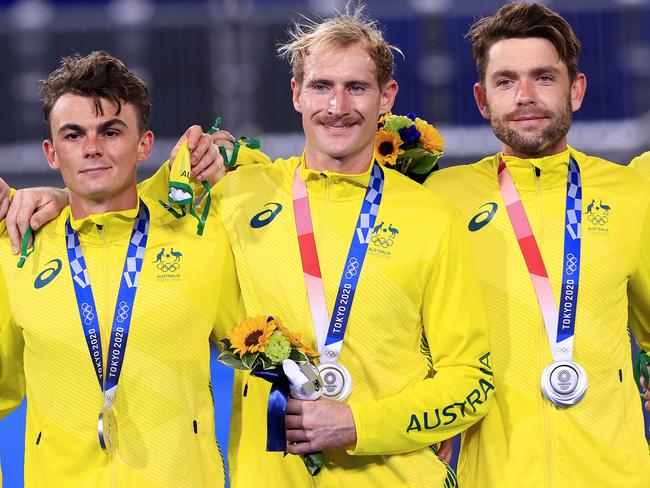 Captain Aran Zalewski and his Australia win the silver medal in the Hockey final between Australia and Belgium at the Oi Hockey Stadium at the 2020 Tokyo Olympics. Pics Adam Head