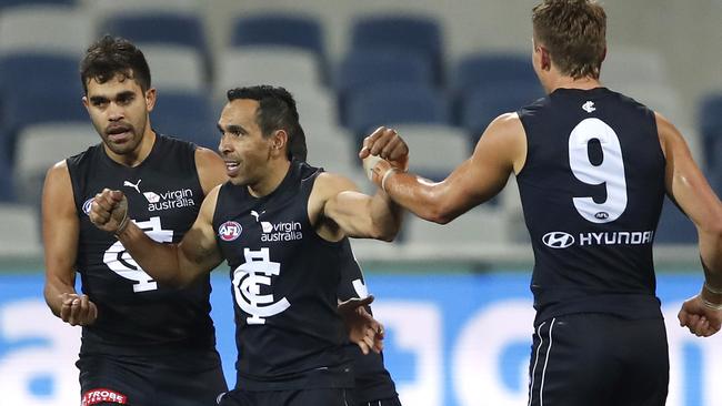 Eddie Betts kicked the opening goal of the game to get the Blues rolling.